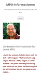 Mobile Screenshot of mpu-informationen.de